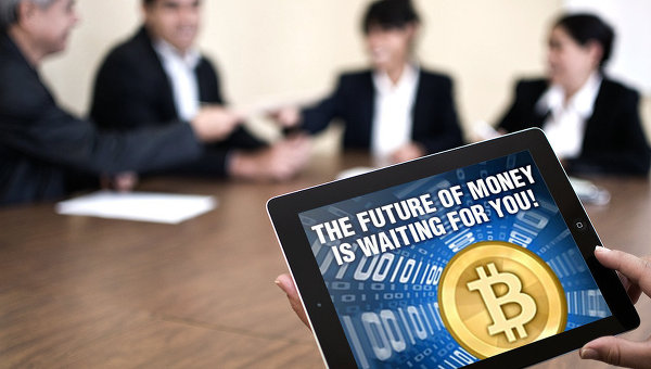 Планшет с биткойном