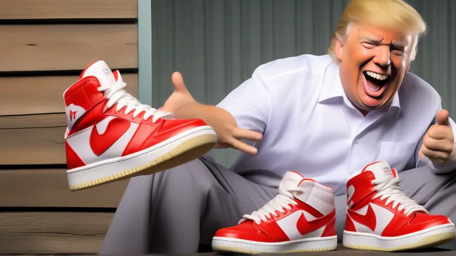 Дональд Трамп представил коллекцию кроссовок с логотипом биткоина Дональд Трамп представил коллекцию кроссовок с логотипом биткоина