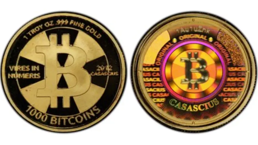 Монета номиналом в 1 000 BTC принесла владельцу более $51 млн за 10 лет