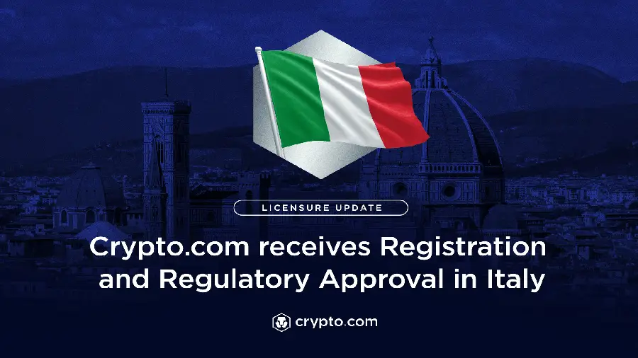 Crypto.com получила лицензию поставщика услуг виртуальных активов в Италии