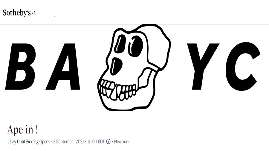 Sotheby's выставил на аукцион 202 NFT Bored Ape на $18 млн