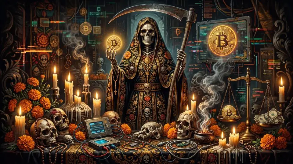 Череп Сатоси или Хэллоуинский расклад на биткоин и эфир