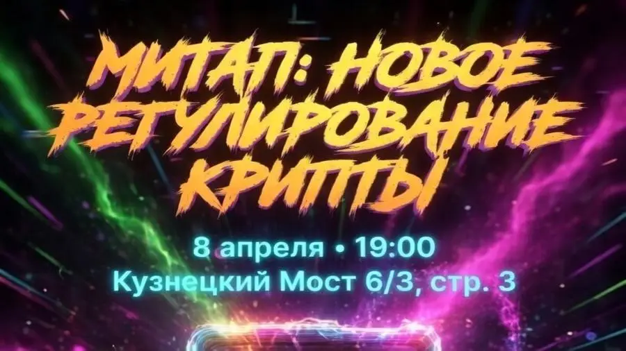 8 апреля в Москве пройдет «Митап: новое регулирование крипты»