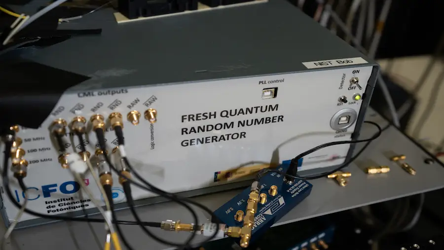A random number generator was created at the University of Colorado to protect the blockchain data
