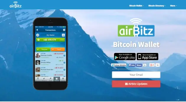 интерфейс Airbitz