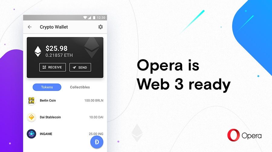 Браузер Opera добавит возможность выпуска NFT