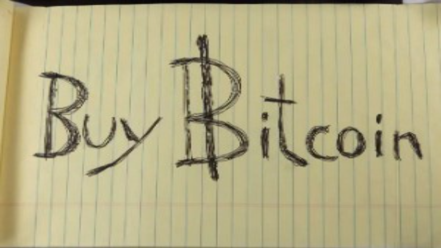 A notepad with the inscription Buy Bitcoin went under the hammer for  million