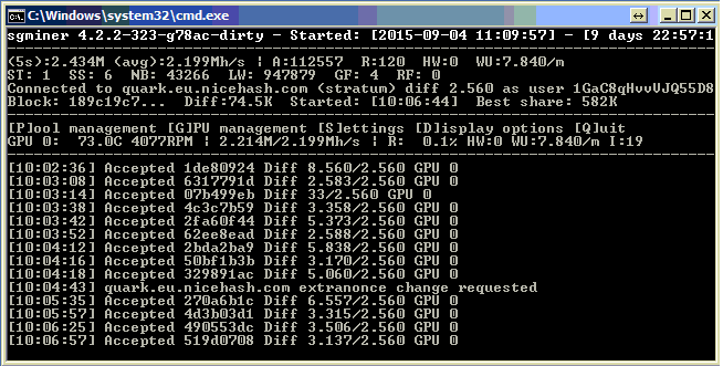 Статистика работы GPU